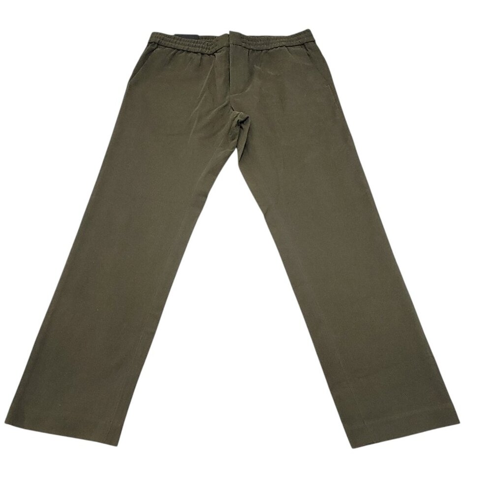 Banana Republic Womens Green Slim Tapered Fit Pants Elastic‎ Waist Size L NWT - Picture 1 of 11